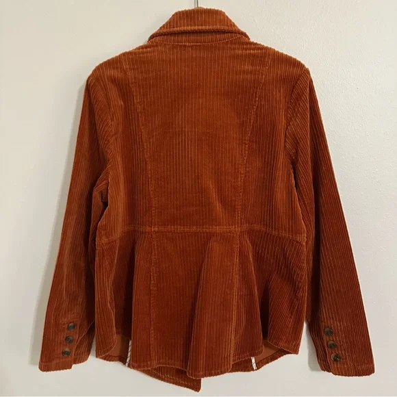 CAbi Corduroy Double Breasted 'Professor Peacoat' Rust / Burnt Orange - Picture 9 of 16
